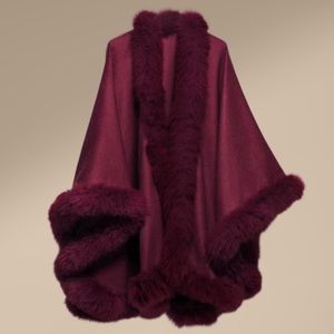 Exclusive Luxury Baby Alpaca Cape with Fur